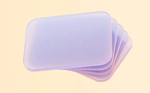 Abstract glass geometries, 3d rendering. Stock Illustration
