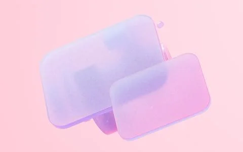 Abstract glass geometries, 3d rendering. Stock Illustration