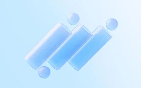 Abstract glass geometries, 3d rendering. Stock Illustration