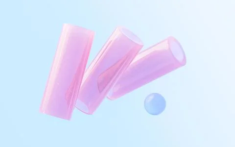 Abstract glass geometries, 3d rendering. Illustrazione stock