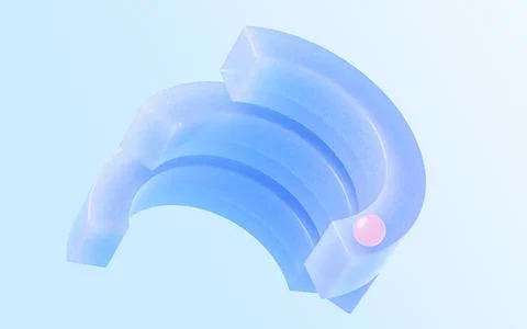 Abstract glass geometries, 3d rendering. Stock Illustration