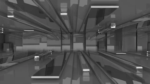 Abstract glass gray background of digital wide horizon with glass sheets  li Stock Footage 312225418