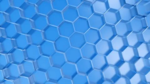 Abstract glass hexagonal Illustrazione stock