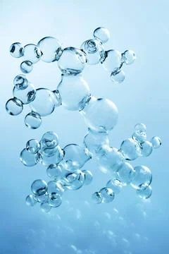 Abstract glass molecule structure representing science and chemistry Stock Photos