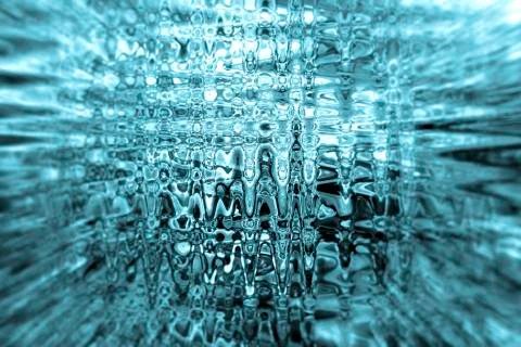 Abstract glass pattern with waves in both directions Stock Photos