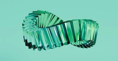 Abstract glass shape background, 3d rendering Stock Illustration