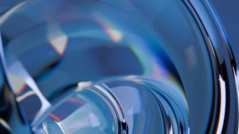 Abstract Glass Shape in Blue Background – Modern Design Stock Illustration