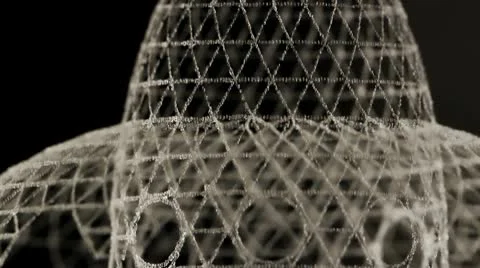 Abstract glass shape rotate Stock Footage 10593971