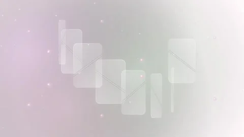 Abstract Glass Shapes Floating with Light Particles and Soft Bokeh Background Stock Footage 346661425