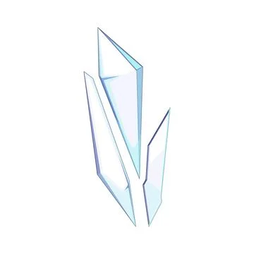 Abstract glass shard elements forming a concept Stockillustratie
