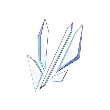 Abstract glass shards breaking ice composition artwork Stock Illustration