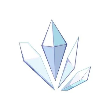 Abstract glass shards composing a geometric crystal form Stock Illustration