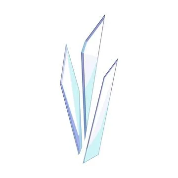 Abstract glass shards forming cold crystal design Stock Illustration