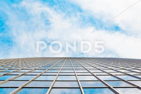 Abstract glass skyscraper. Stock Photos
