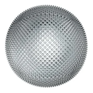 Abstract glass sphere or sphere with tabs all over its surface, 3D render Stock Illustration