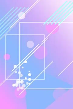 Abstract glass-like square frames float over a soft purple and blue gradien.. 스톡 일러스트