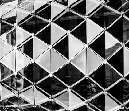 Abstract glasses wall interior pattern background. Stock Photos