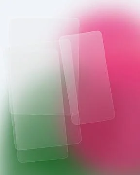 Abstract Glassmorphism Background with Frosted Rectangles on Pink and Green.. Stock Illustration