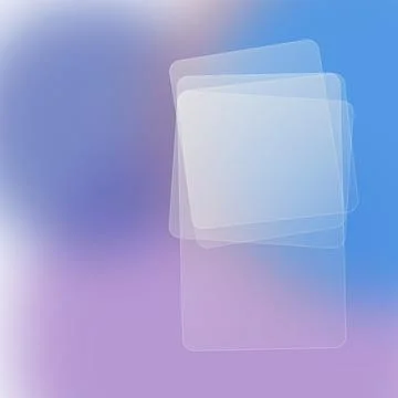 Abstract Glassmorphism Background with Frosted Translucent Cards over Blue .. Stock Illustration