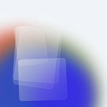 Abstract Glassmorphism Background with Frosted Translucent Layers and Vibra.. Illustrazione stock