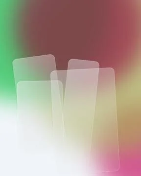Abstract Glassmorphism Background with Frosted Translucent Glass Cards on C.. 스톡 일러스트