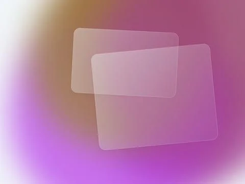 Abstract Glassmorphism Background with Frosted Translucent Card Shapes on P.. Illustrazione stock