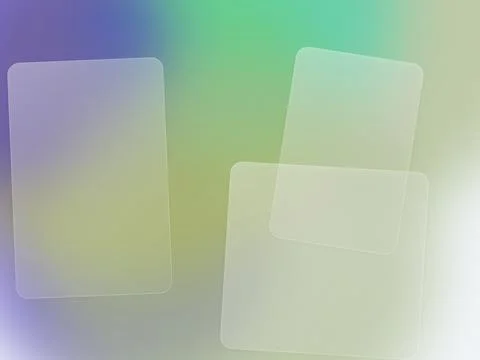 Abstract Glassmorphism Background with Frosted Translucent Cards on Soft Pa.. Stock Illustration