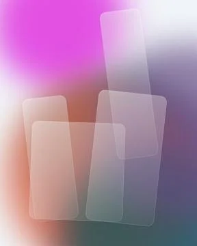 Abstract Glassmorphism Background with Frosted Translucent Panels and Pink .. Illustrazione stock