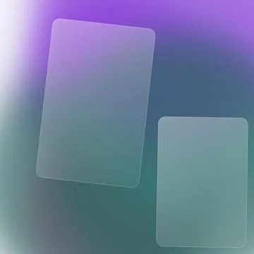 Abstract Glassmorphism Background with Frosted Translucent Cards and Purple.. Stock Illustration