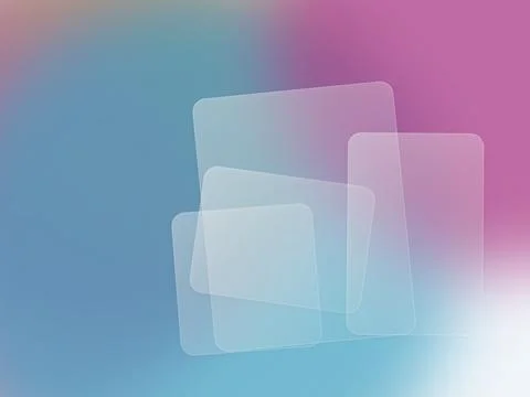 Abstract glassmorphism background with translucent frosted rectangles on bl.. Stock Illustration