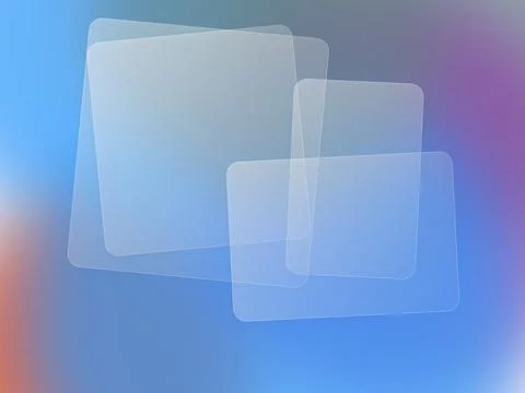 Abstract Glassmorphism Background with Translucent Frosted Glass Layers on .. Illustrazione stock