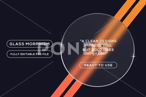 Abstract Glassmorphism Banner Design with Gradient Background PSD-sjabloon