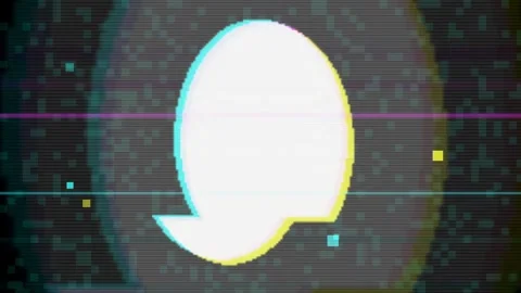 Abstract Glitch Art Animation with Distorted White Geometric Shapes and Digital Stock Footage 341834281