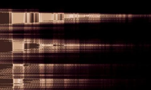 Abstract Glitch Art Background with Horizontal Scan Lines and Dark Brown Di.. 스톡 일러스트