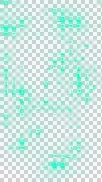Abstract glitch art with binary code on a transparent background. Stock Illustration