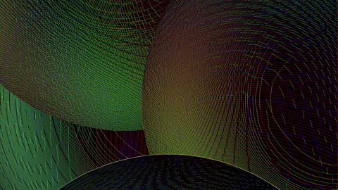 Abstract Glitch Art Digital Distortion Rotating Spheres Seamless VJ Loop 動画素材 332318079