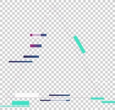 Abstract glitch-art triangle is floating on transparent background with colored Illustrazione stock