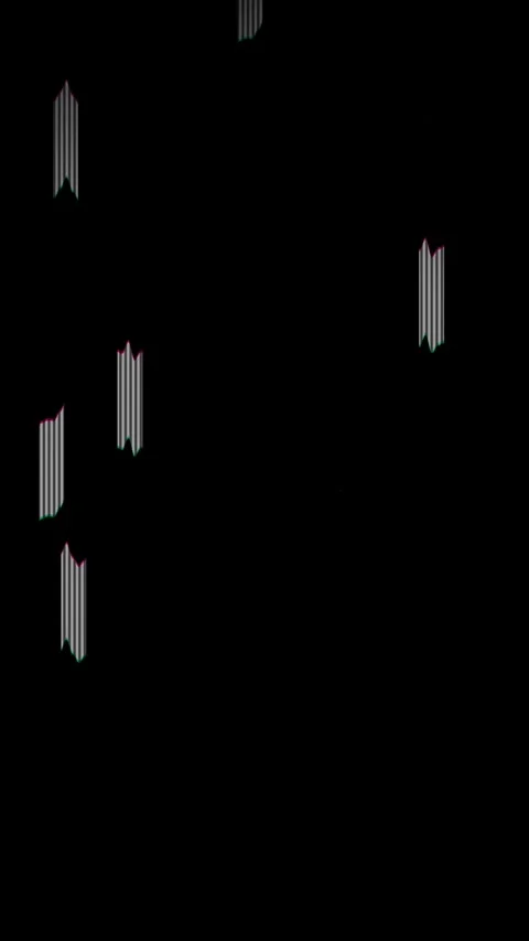 Abstract Glitch Art Vertical Stripes on Black Background Stock Footage 345554743