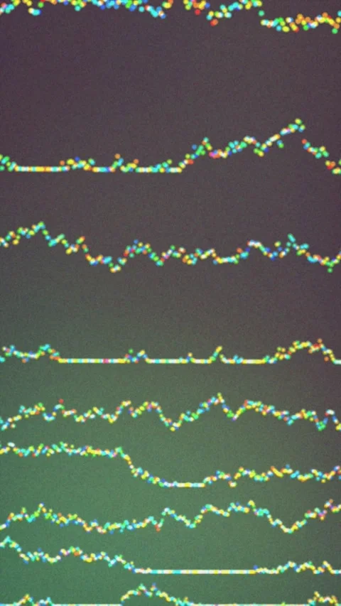 Abstract Glitch Audio Waveform Oscilloscope Loop Vertical Background Stock Footage 339773954