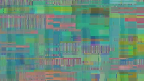 Abstract glitch background animation, colorful digital data stream corruption Stock Footage 332381397