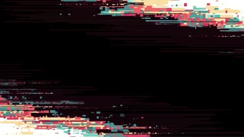 Abstract glitch background with colorful pixel fragments and horizontal str.. Stockbeeldmateriaal 342045022