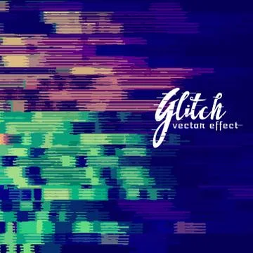 Abstract glitch background with distortion effect Stock Illustration