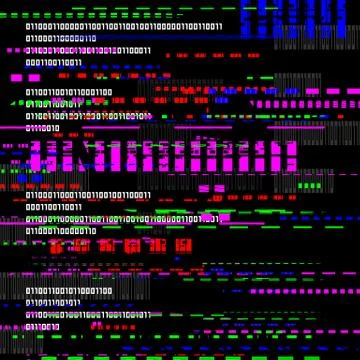 Abstract glitch background. Vector digital glitched screen with noise. Stock Illustration