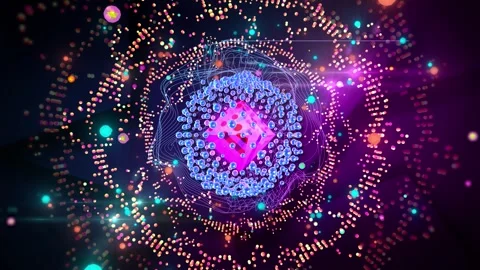 Abstract Glitch Ball Background Видео 343835171