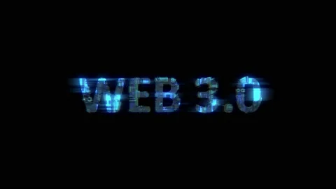 Abstract glitch cybernetical text WEB 3 0 lighting blue electric light Stock Footage 232359655