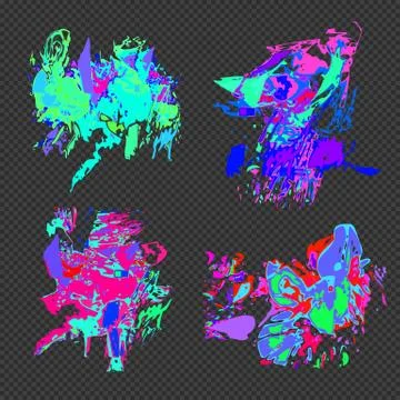 Abstract glitch design elements set . Stock Illustration