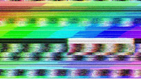 Abstract Glitch Effect 4K — Bad TV Digital Distortion VJ Loop Stock Footage 329800797
