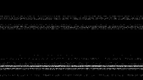 Abstract Glitch Effect on Black Screen with White Noise and Static Interfere Stock Footage 339315433