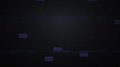 Abstract Glitch Effect with Blue Squares and Lines on Dark Background. Stock Footage 334464448