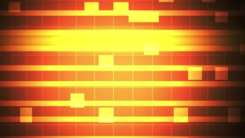 Abstract Glitch Effect with Orange and Yellow Rectangles on Black Background. Stock Footage 334464520